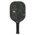 Diadem Icon Pickleball Paddle (Black, Lite, 77Oz)  Graphite Carbon Fiber, Honeycomb Core, Fiberglass Face, Ultra Sleek Edge Guar