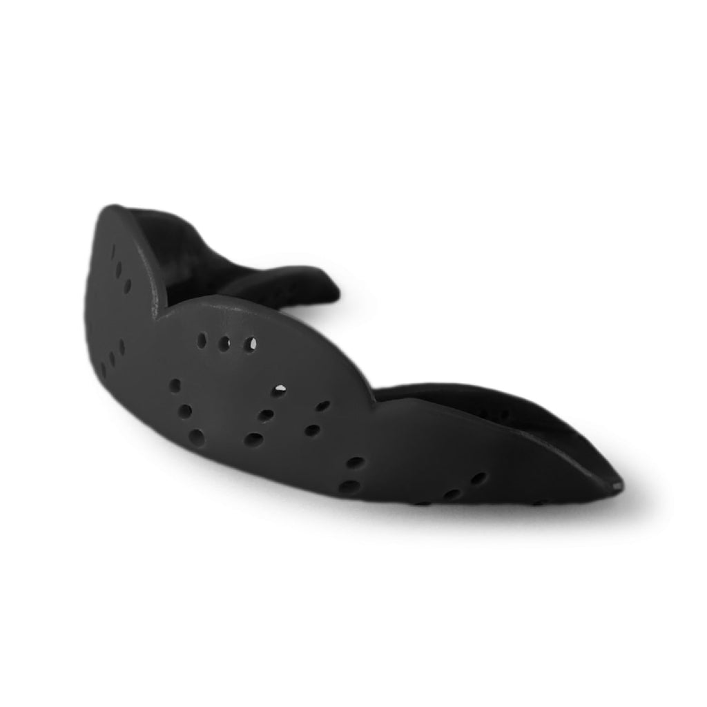 Sisu Aero Medium Mouthguard, Charcoal Black - 1.6Mm Thin - Custom-Molded Fit - Slim Design - Remoldable Up To 20 Times - For Tea