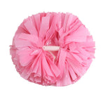 Hooshing 2Pcs Pink Pom Poms Cheerleading With Baton Handle For Team Sports Spirit Dance Party Kids Adults
