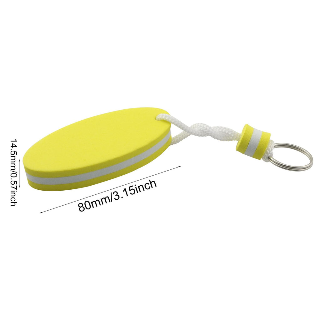 Dghaop 2Pcs Floating Key Ring Glow In Dark, Yellow And Orange Water Buoyant Key Chain, Boat Key Chains For Fishing, Sailing, Sur