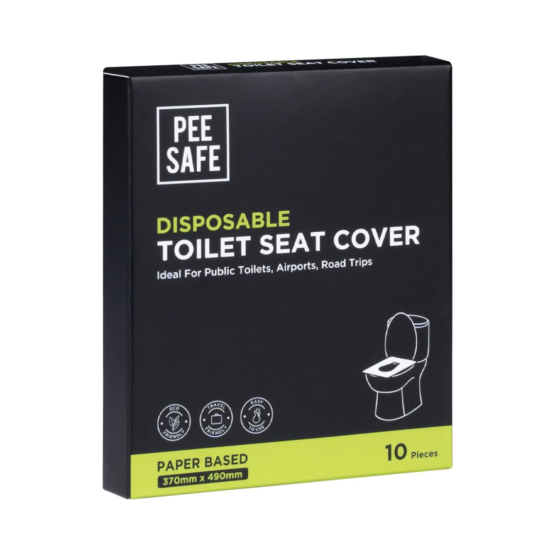Pee Safe Disposable Toilet Seat Covers | 40 Environment Friendly Sheets For Protection Against Germs | Reduces The Risk Of Uti |