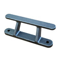 Dock Edge + Dock Cleat, Angled Rail Cleat, 8'' - Cast Matte Aluminum