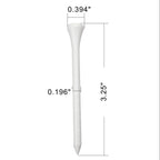 Mykuja Bamboo Golf Tee 3-1/4 Inch Pack Of 100 White