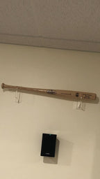 Top Stage Clear Baseball Bat Display Wall Mount Horizontal Rack Softball Bat Hanger, 4.5 X 4.5 Inches, No Case Cover, For Game R