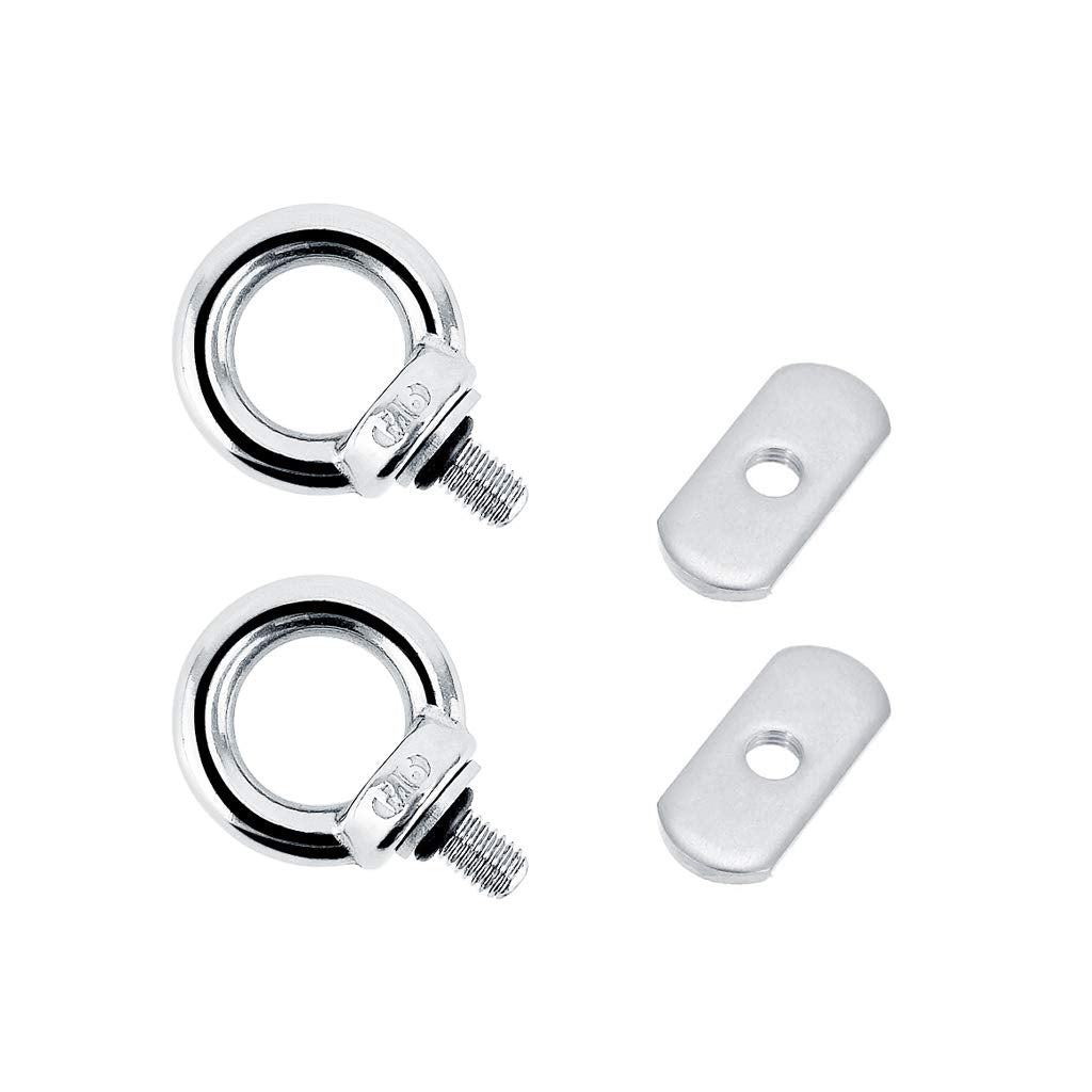 4 Pack 316 Ss Track Mount Tie Down Eyelet, Hold Bungee Cord Or Ropes Up To 0.6''