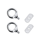 4 Pack 316 Ss Track Mount Tie Down Eyelet, Hold Bungee Cord Or Ropes Up To 0.6''