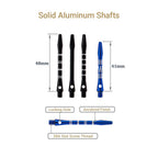 Wolftop 2Ba Thread Aluminum Dart Shafts 24 Pack With Rubber O-Rings, Dart Accessories Kit For Steel Tip Darts And Soft Tip Darts