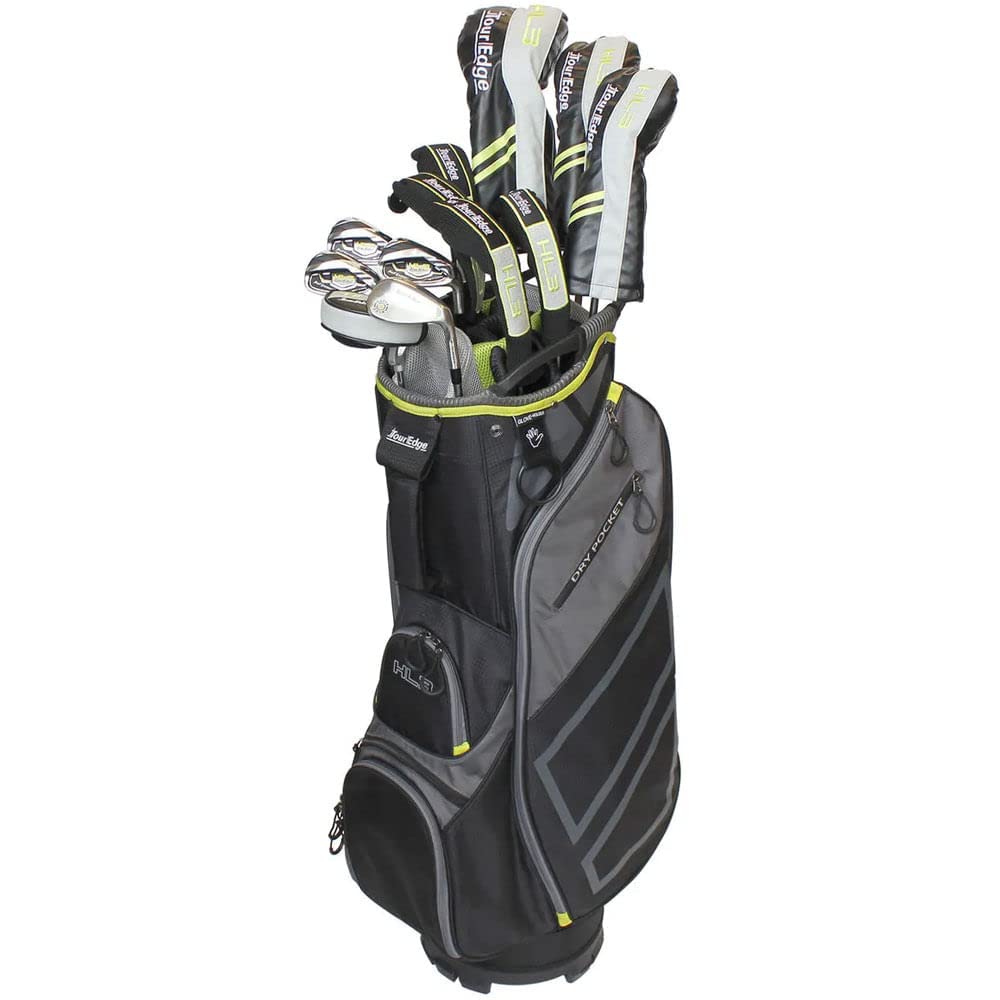 Tour Edge Hl3 To-Go Mens Complete Golf Set Reg Flex-Graphite-Rh, Black/Grey/Green, Regular, Hksrgr10.B