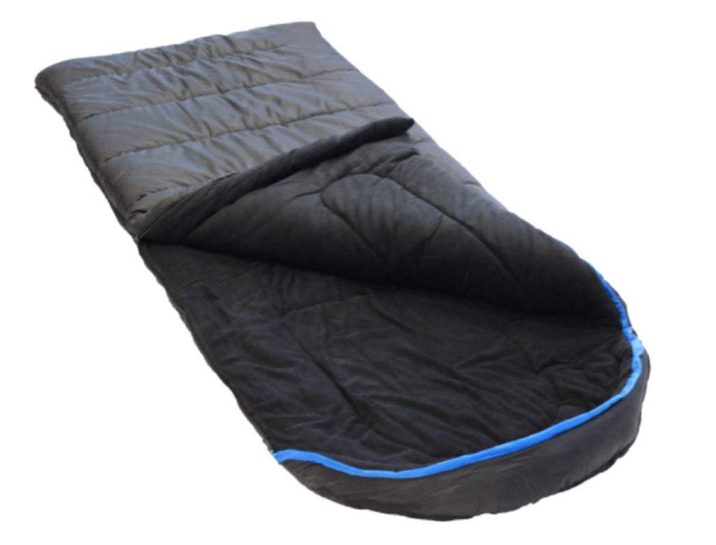 Ledge Sports Big Horn -20 F Degree Xl Oversize Fleece Lined Sleeping Bag (90 X 40, Black)