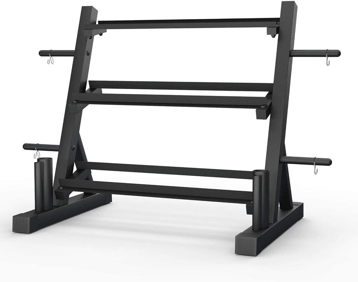 Iris Multifunctional Weight Rack For Home Gym Suitable For Dumbbell, Weight Plates, And Curl Bar Storage
