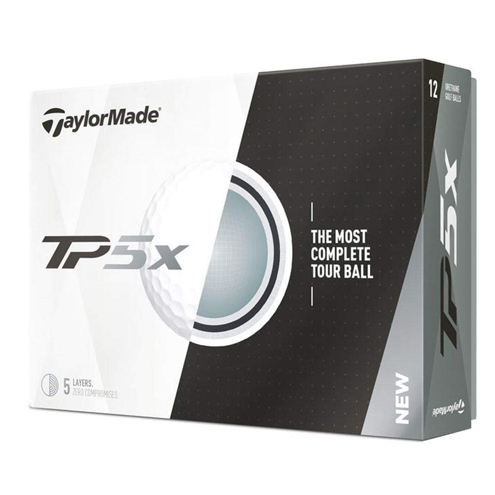 Taylormade Tp5X Golf Balls, White (One Dozen)