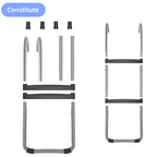 Gardenature Trampoline Ladder 2 Steps Wide Step Climbing Ladder Silver Trampoline Replacement Accessories Parts For Kids Childre