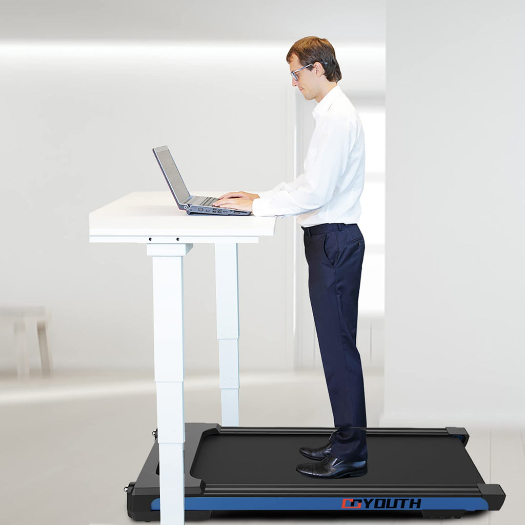 Goyouth 2 In 1 Under Desk Electric Treadmill Motorized Exercise Machine With Wireless Speaker, Remote Control And Led Display, W