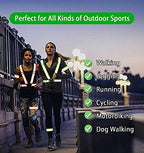 Chiwo Reflective Vest Running Gear 2Pack, High Visibility Adjustable Safety Vest For Night Cycling,Hiking, Jogging,Dog Walking,