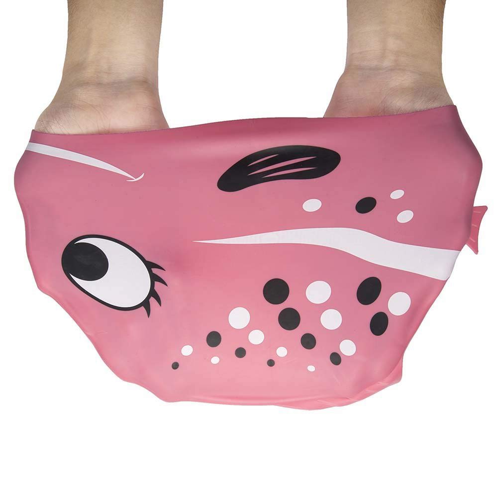 Doublewood Kids Swimming Caps Fun Swimming Hat Comfortable Silicone Children Toddlers Swim Cap Waterproof Protect Ear Swim Pool