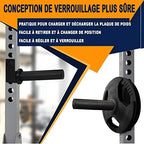Yes4All Olympic Weight Plate Holder Power Rack Attachment (2X2 Power Rack) - Fit 2'' Olympic Weight Plates