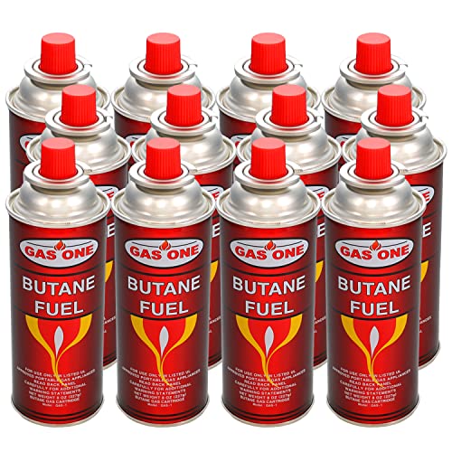 12 Butane Fuel Gasone Canisters For Portable Camping Stoves