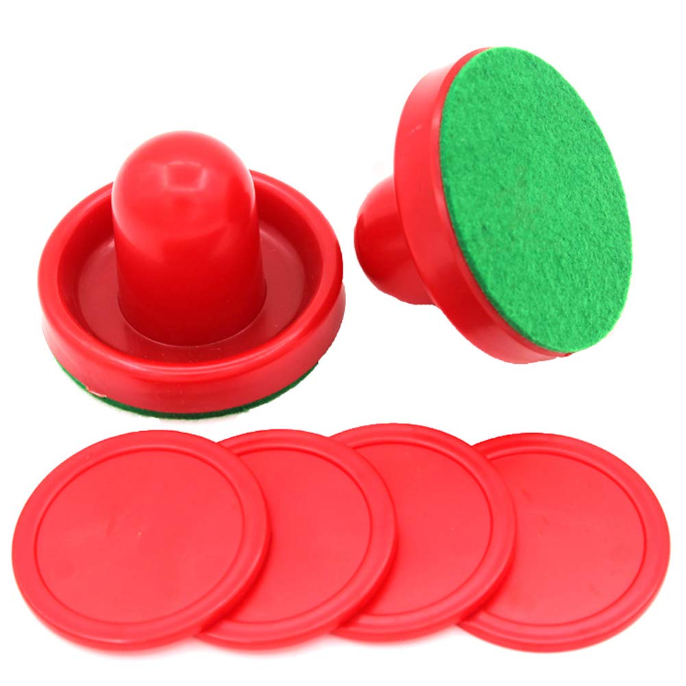 1 Set Mini Air Hockey Pushers and Air Hockey Pucks Great Goal Handles Pushers Goal Handles Paddles Replacement Accessories for G