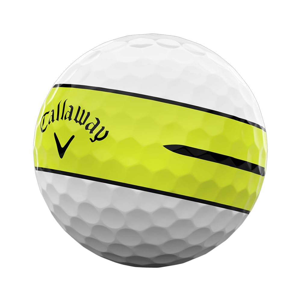 Callaway Golf Chrome Tour X 360 Stripe Golf Ball (Yellow)