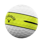 Callaway Golf Chrome Tour X 360 Stripe Golf Ball (Yellow)