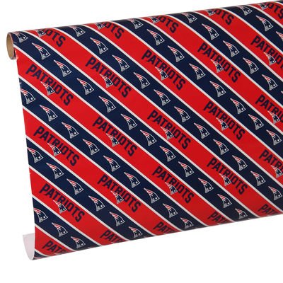 Foco New England Patriots Team New Wrapping Paper, 20 Sqft (2.5 Ft X 2.67 Yd)