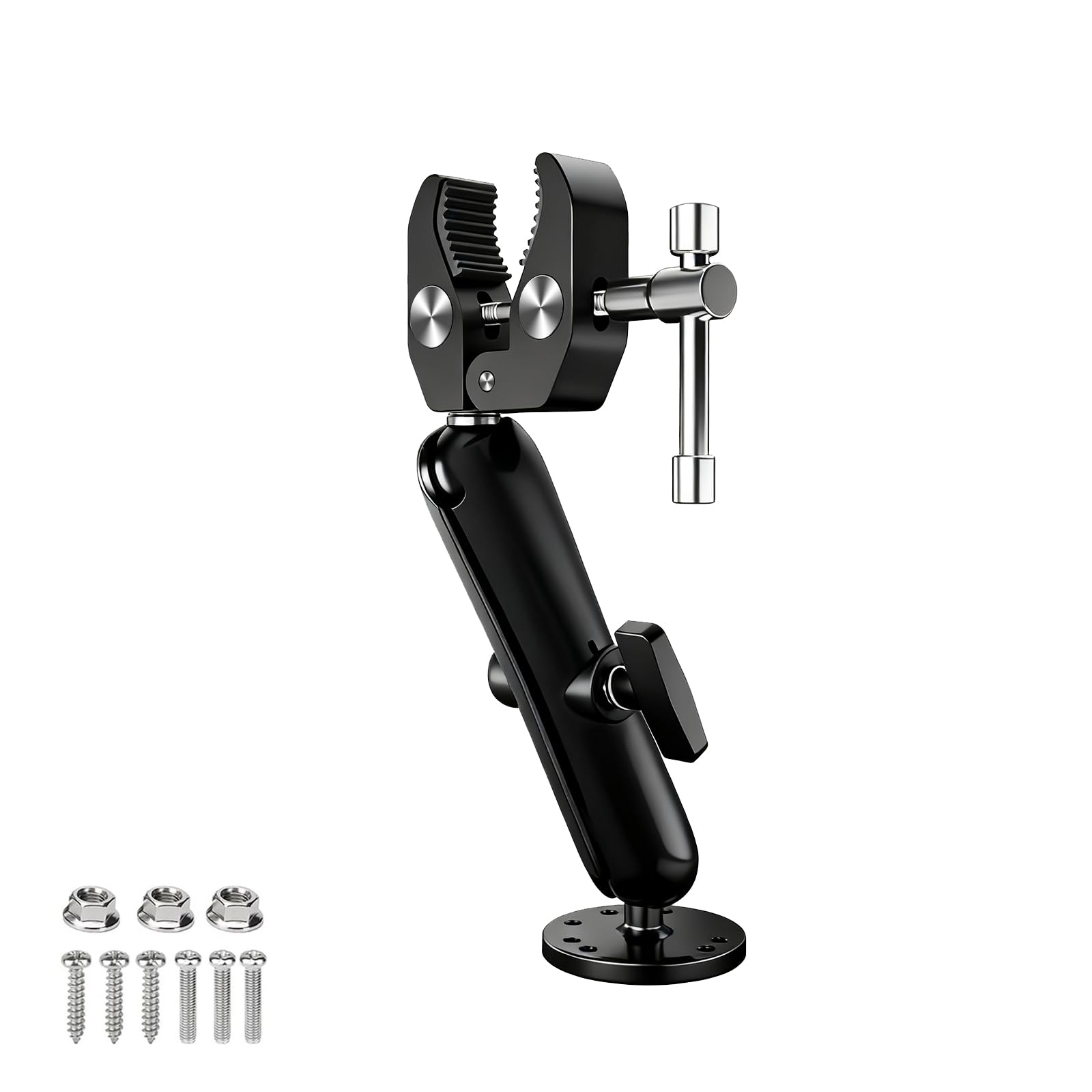 Msiud Trolling Motor Stabilizer, Mount Support for Boat Bracket Reduce Bounce Shaft Securely Support 360 Adjustable Fits to 0.55