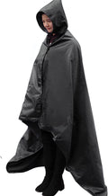 Dukuseek Hooded Stadium Blanket, Waterproof Windproof Outdoor Fleece Blanket - Large (79 ''X 59 ''), Portable, Wearable, Warm Fo