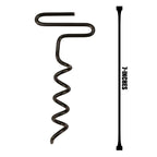 Rhino Outdoors Auger Stakes, Heavy Duty Tent Stakes For Blinds And Tarps, 4-Pack,Silver
