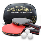 Senston Professional Table Tennis Paddles With Ping Pong Balls, Advance Intermediate Ping Pong Paddles Set Of 2, Table Tennis Ra