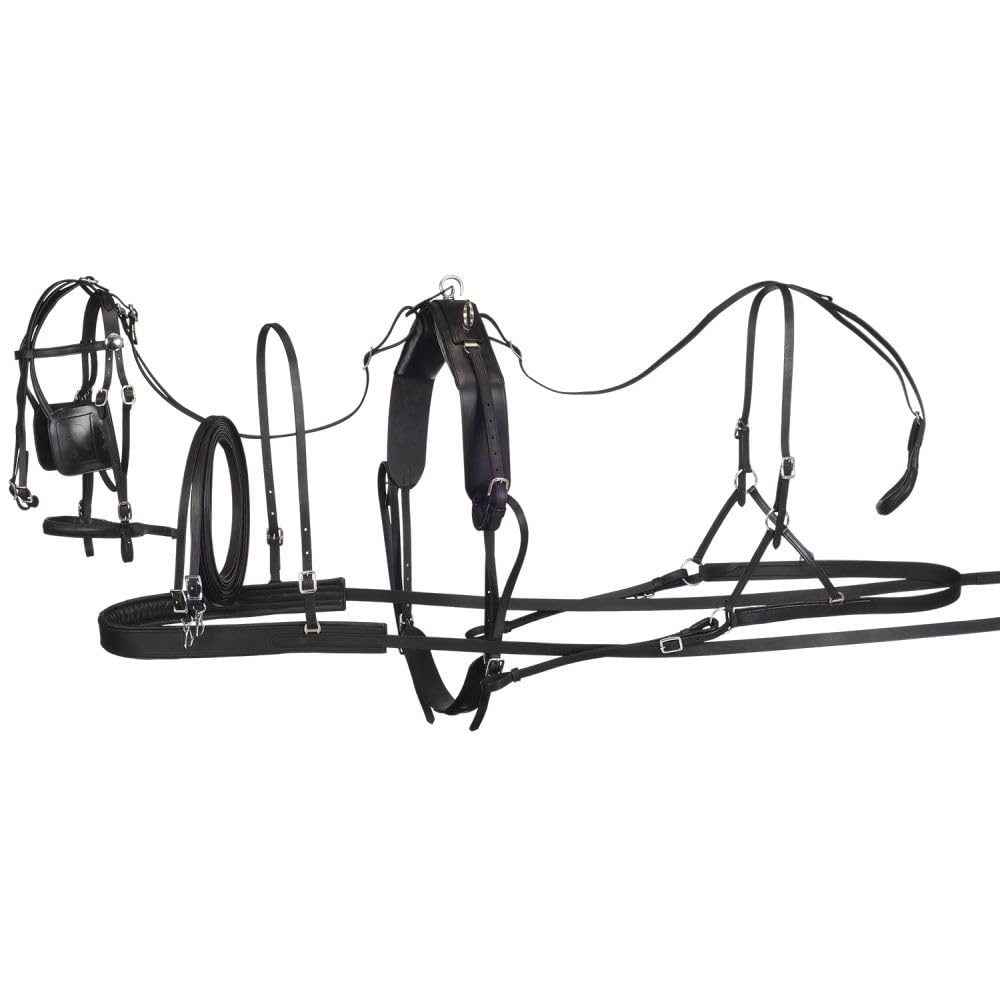 Tough 1 Tracker Leather Pony Harness Small Brn