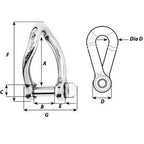 Wichard Self-Locking Twisted Shackle - Diameter 8Mm - 5/16''