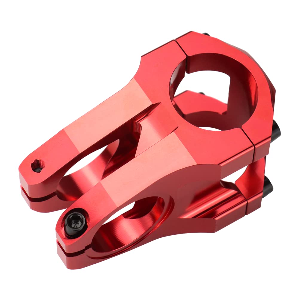 Cysky 31.8 Mtb Stem - 45Mm Riser Handlebar Short Stem For Most Road, Mtb, Bmx Bikes (Red)