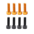 Bnf 8Pcs Bicycle Water Bottle Cage Bolts Screws Aluminum Alloy Socket Screws Black & Gold | Cycling | Bicycle Accessories | Wate