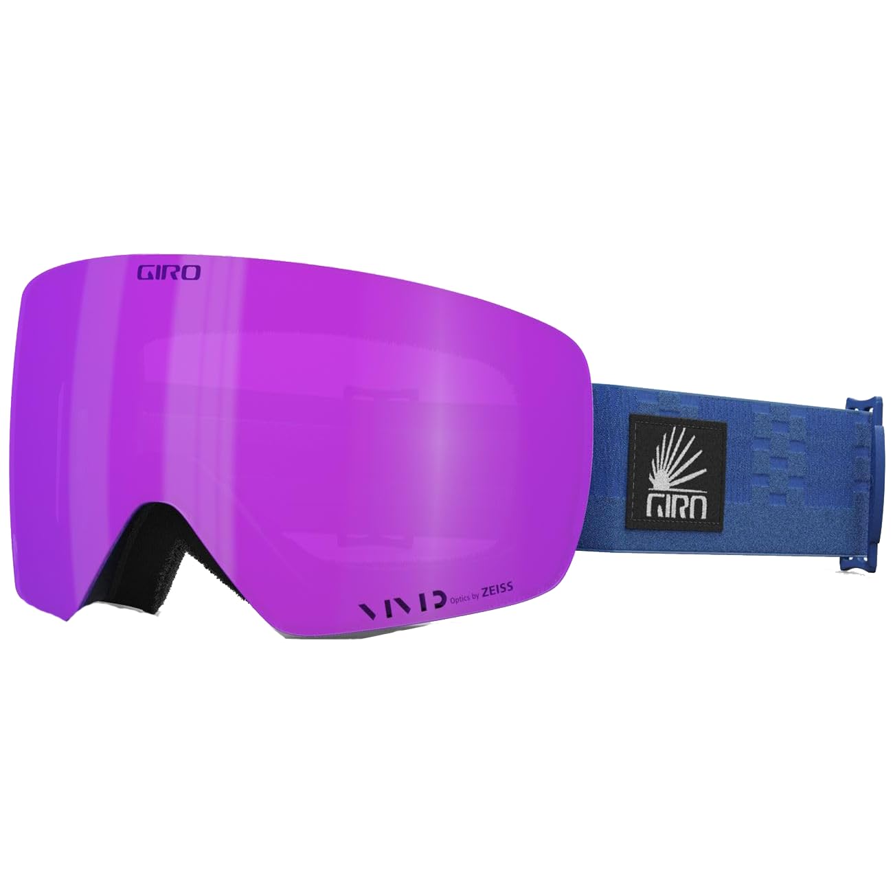Giro Contour RS Ski Goggles - Snowboard Goggles for Men & Women - Lapis Blue Mzansi Strap w/VIVID Pink/VIVID Infrared Lenses