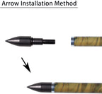 [6 Pack] Archery Sharly 31Inch Carbon Arrow Practice Hunting Arrows With 5 Camo Natural Feathers For Traditional Recurve Bow And