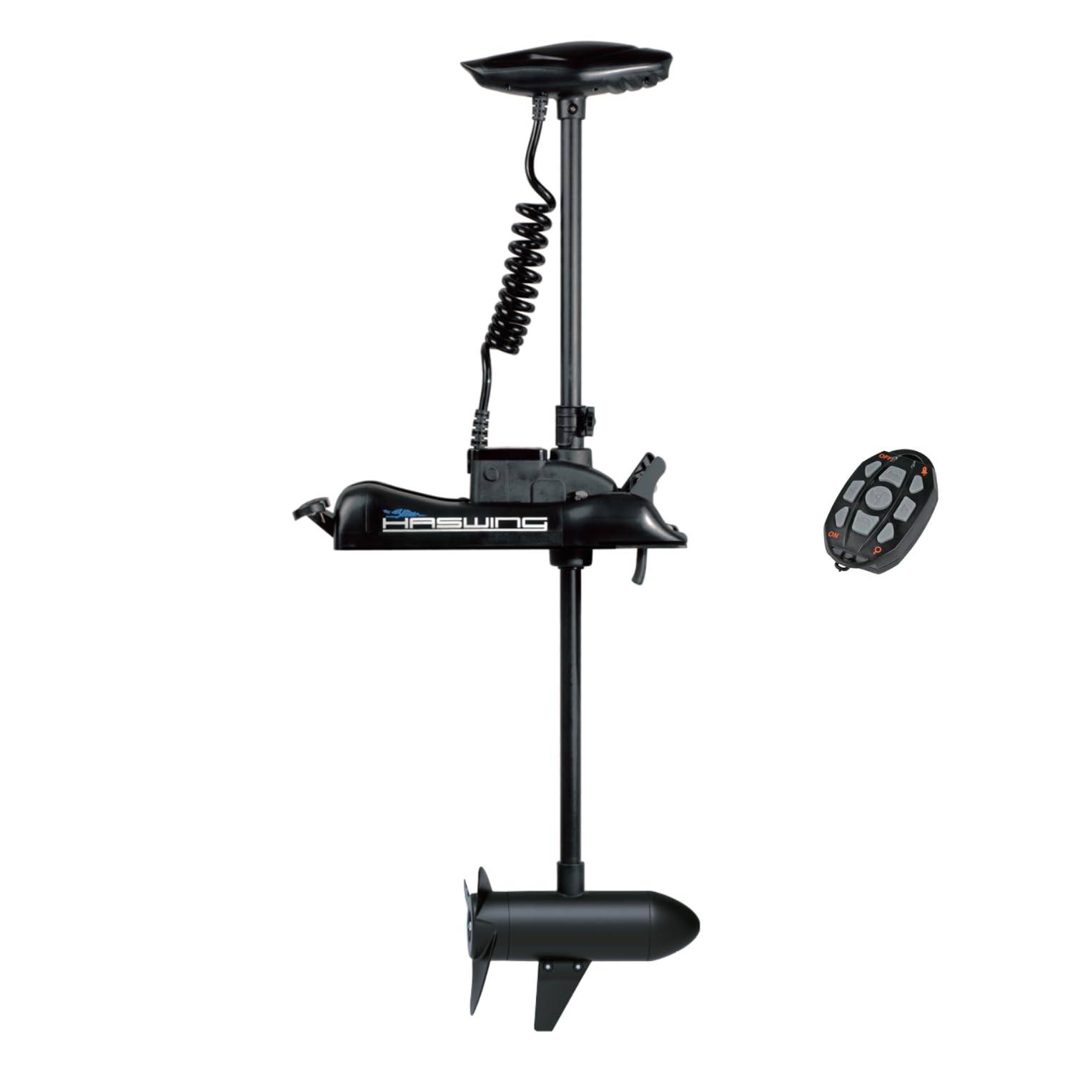 Parkho Haswing Electric Trolling Motor - 12V 55Lb 54 Inch Shaft Cayman B Bow Mount Boat Fishing Saltwater Freshwater With Remote