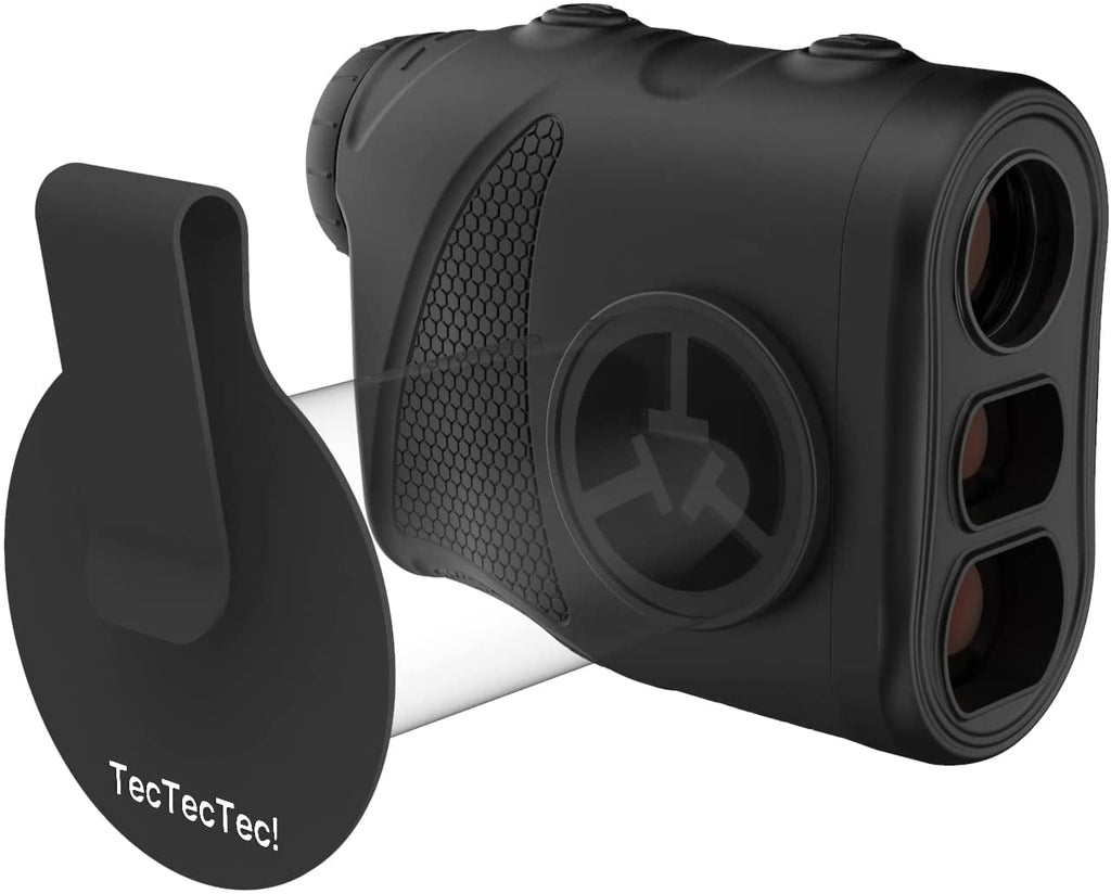 Tectectec Klyr Golf Rangefinder With Slope, Belt Clip, Magnetic Holder. Laser Range Finder With Latest Optics, High End Case, Go