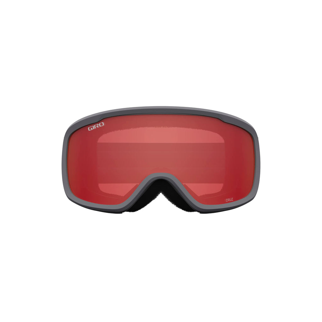 Giro Cruz Asian Fit Ski Goggles - Snowboard Goggles For Men, Women & Youth - Anti-Fog - Otg - Grey Wordmark Strap With Amber Sca