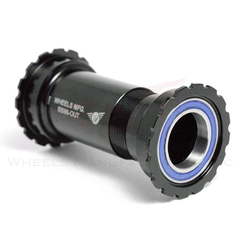 Wheels Manufacturing Press Fit 86/92 Bottom Bracket With Abec 3 Bearings, Black, Shimano 24Mm Spindle