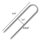 Sutekus Trampoline Stakes Wind Stake Heavy Duty U Shape Steel Ground Anchors For Trampoline Garden Camping Soccer Goals (Silver/