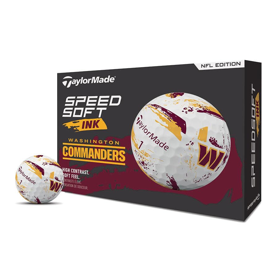 TaylorMade Golf Speed Soft Ink NFL Washington Commanders Dozen