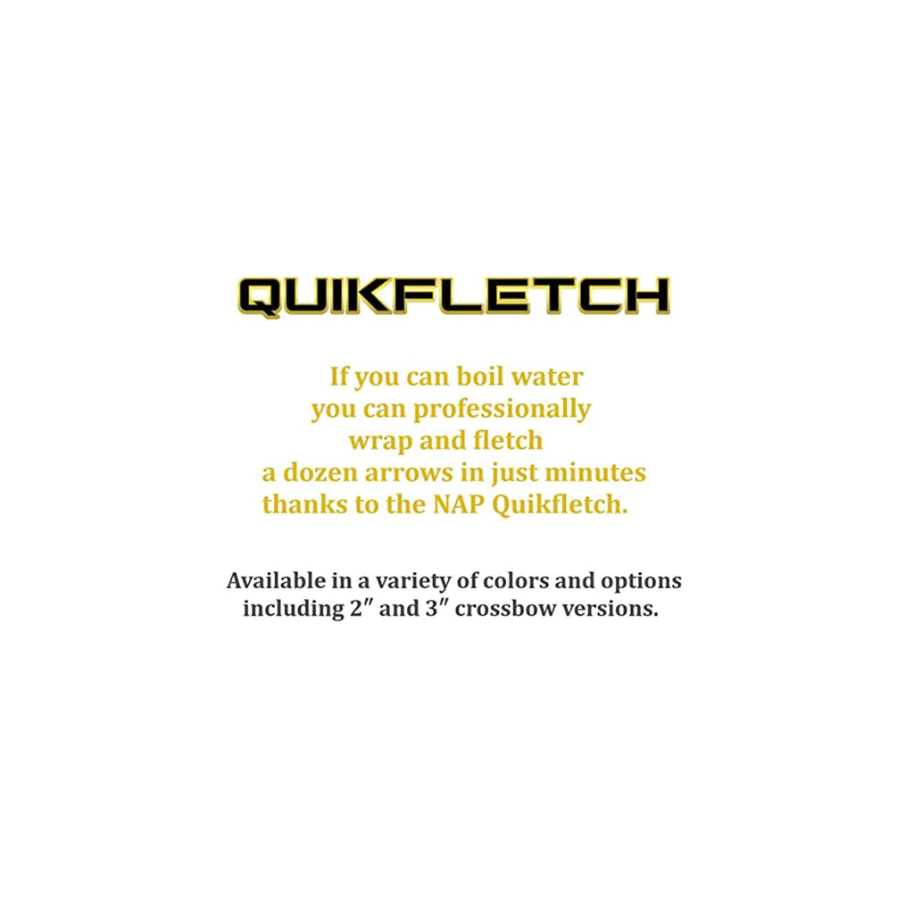 New Archery Products Quikfletch Twister 2'' 3-Vane Stabilizing Fletching - White Tube, Orange/White Vanes