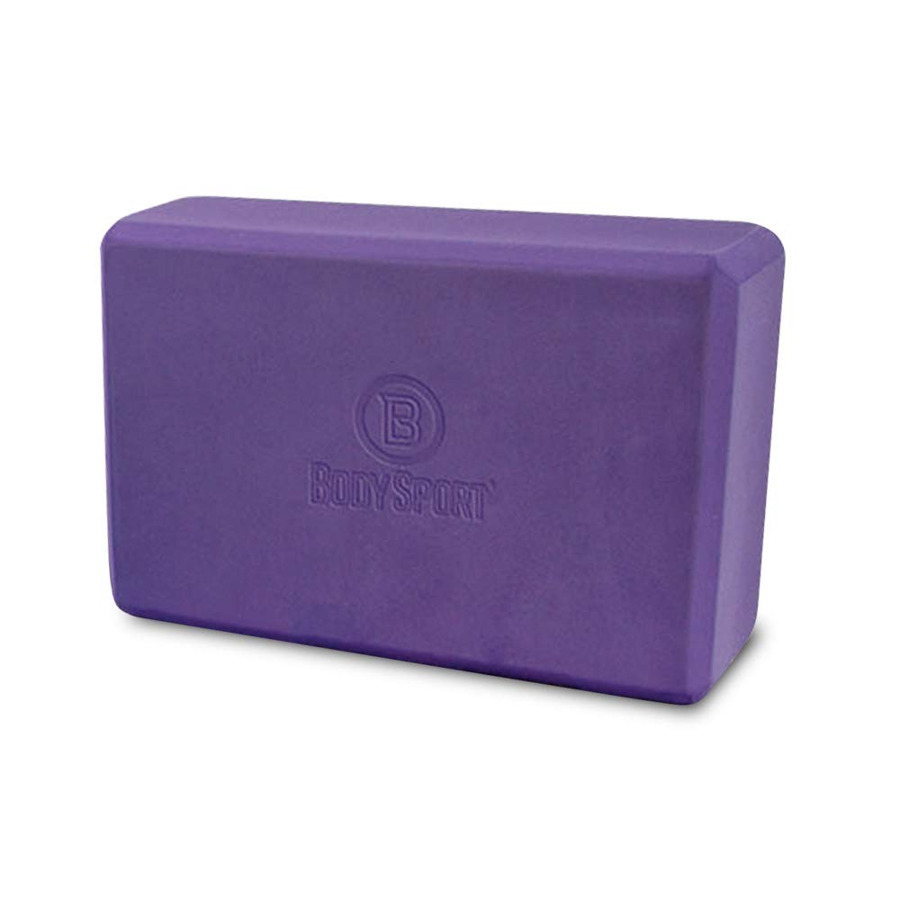 Body Sport Foam Yoga Block 3 x 6 x 9Inch, Purple
