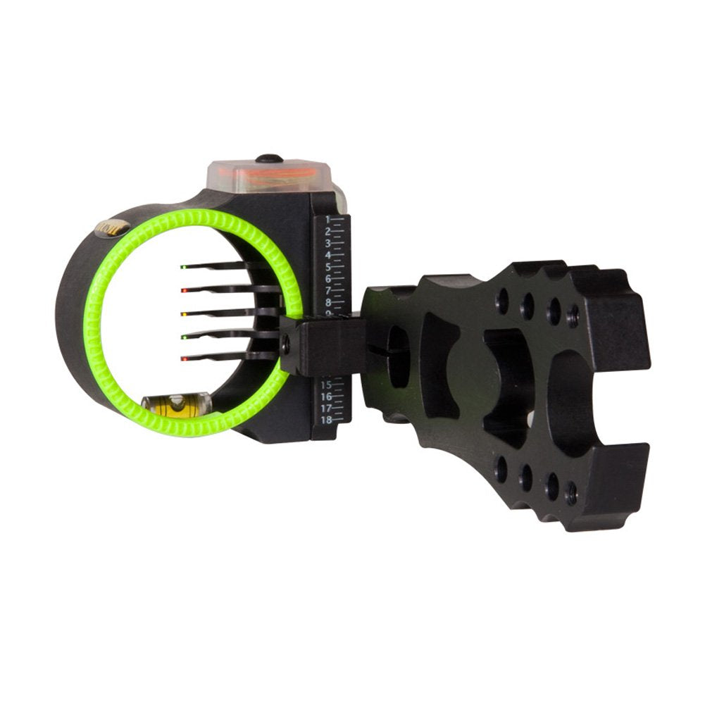 Montana Black Gold Rush 5 Pin Sight, Black, 0.19, Left Hand