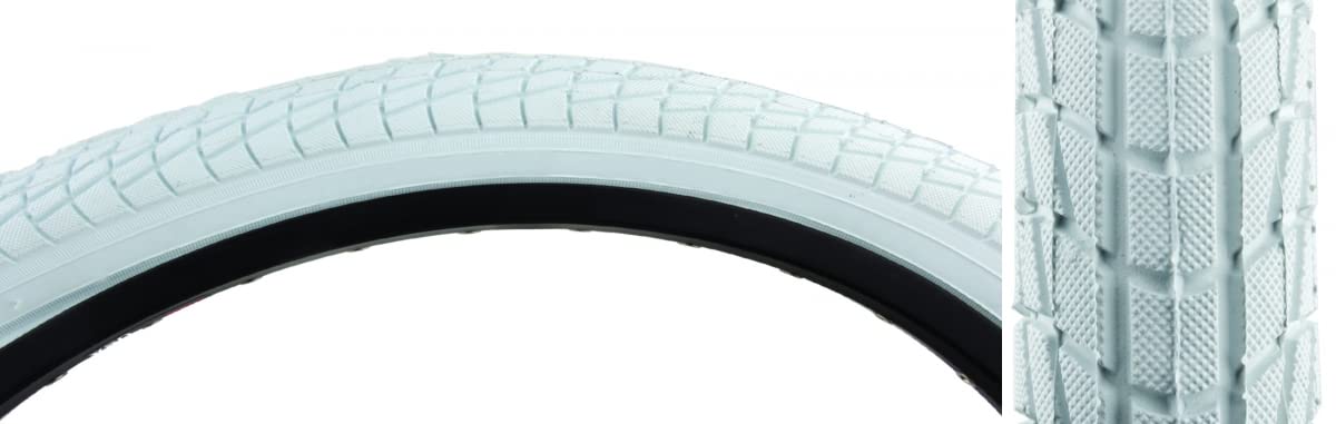 Sunlite Freestyle Bmx Kontact Tires, 20'' X 1.95'', White/White