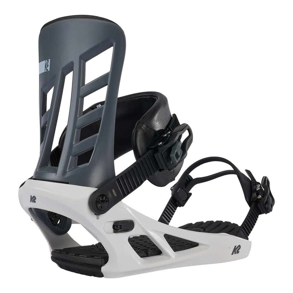 K2 Indy Mens Snowboard Bindings, M: 5-9, Grey/White