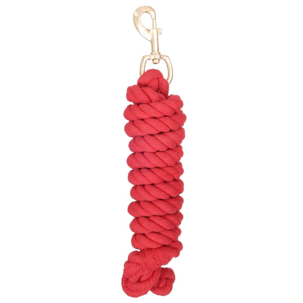 Tough 1 Economy Cotton Lead with Trigger Bolt Snap, Red, 3/4-Inch x 8 1/2-Feet