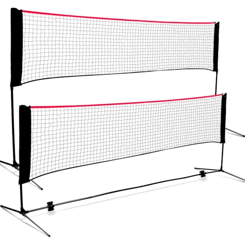 Hacer 3.1M Badminton Net With Foldable Stand Poles & Carry Bag For Outdoor Indoor Backyard School Beach Garden Volleyball And Te