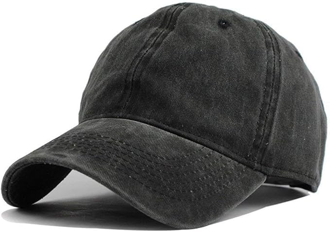 Alexvyan Black Plain Breathable Head Caps For Unisex With Adjustable Strap In Summer For Men Caps Men For All Sports Cap For Men