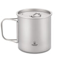 Silverant 600Ml Titanium Cup Mug With Lid Backpacking Pot With Foldable Handle For Outdoor Camping Hiking Backpacking